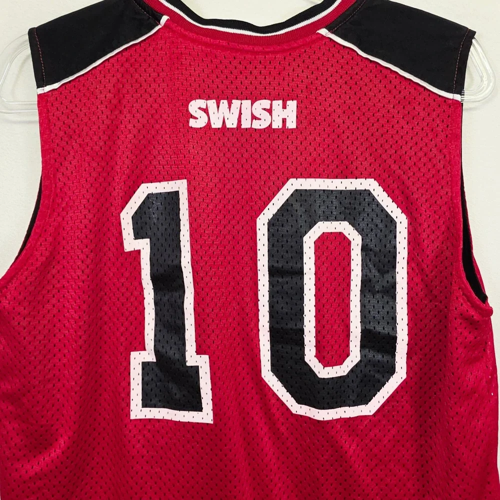 Kids Street Heat Basketball Jersey Number 10 Red Black Sleeveless Size XL 14‎ 16